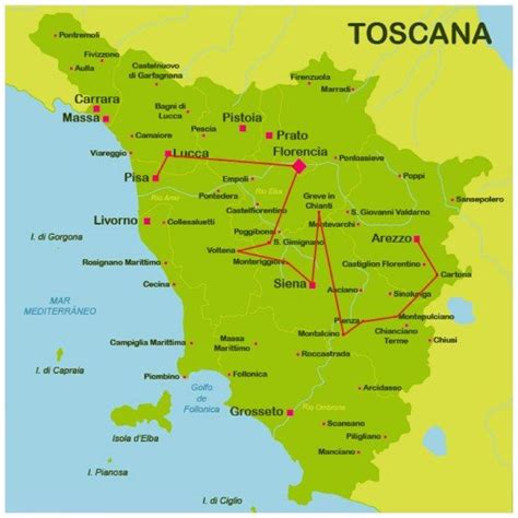 circuito toscana|Tours por La Toscana en español